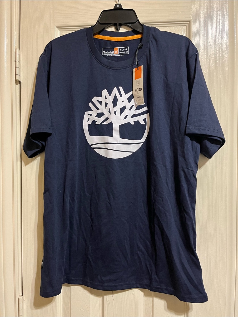 Timberland Men's Navy Logo Crew Neck T-Shirt